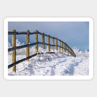 Fence Line in Winter. Sticker